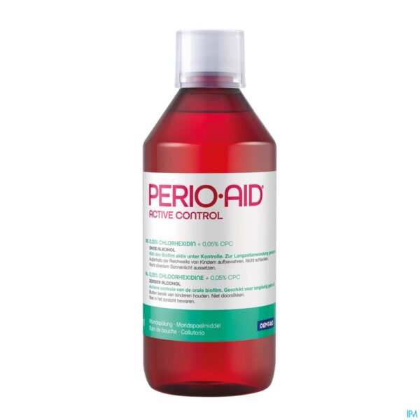 Productshot Perio.aid Active Control Mondspoelmiddel met 0,05% CHX en 0,05% CPC 500ml