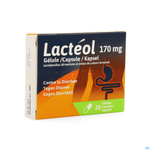 Packshot Lacteol 170mg Caps 20