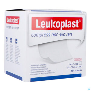 Packshot Leukoplast Compress N/woven St. 7,5cmx7,5cm 50x2
