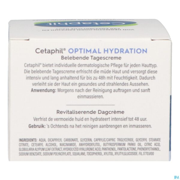 Packshot Cetaphil Optimal Hydr. Revitaliserende Dagcreme48g Packshot Cetaphil Optimal Hydr. Revitaliserende Dagcreme48g