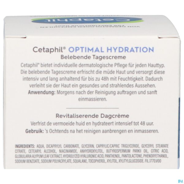 Packshot Cetaphil Optimal Hydr. Revitaliserende Dagcreme48g Packshot Cetaphil Optimal Hydr. Revitaliserende Dagcreme48g