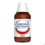 Productshot Corsodyl 2mg/ml Mondspoeling Oplossing 300ml