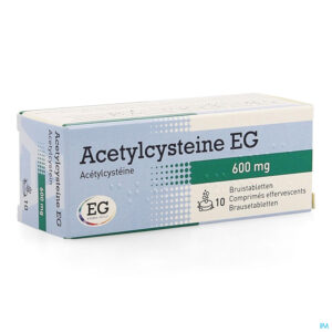 Packshot Acetylcysteine EG 600Mg Bruistabl 10X600Mg