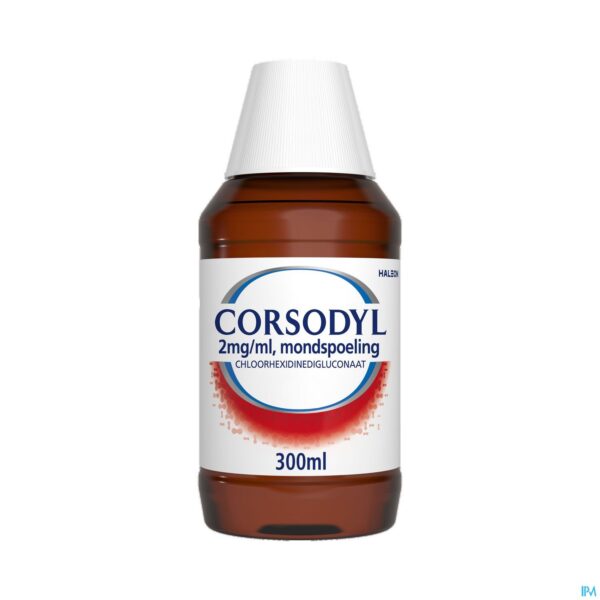 Productshot Corsodyl 2mg/ml Mondspoeling Oplossing 300ml