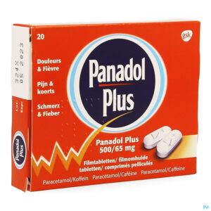 Packshot Panadol Plus 500mg/65mg Filmomh Tabl 20 New