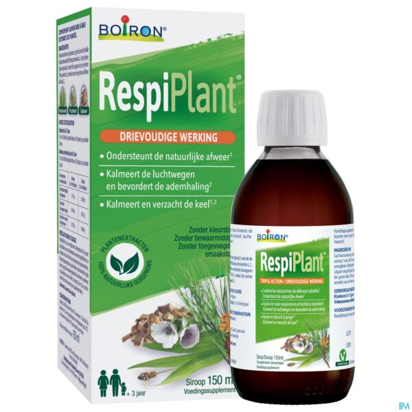 Productshot Respiplant Siroop Neus&keel Nat.afweer150ml Boiron