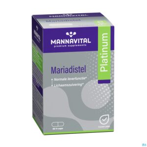 Packshot Mannavital Mariadistel Platinum V-caps 60