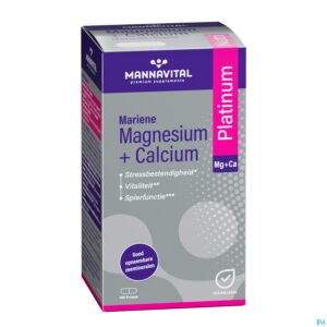 Packshot Mannavital Magnesium + Calcium Mariene V-caps 120