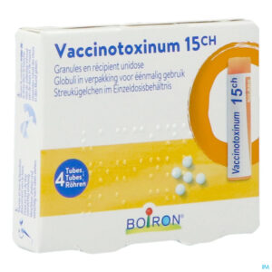 Packshot Vaccinotoxinum 15ch Homeopack Gl 4x1g Boiron
