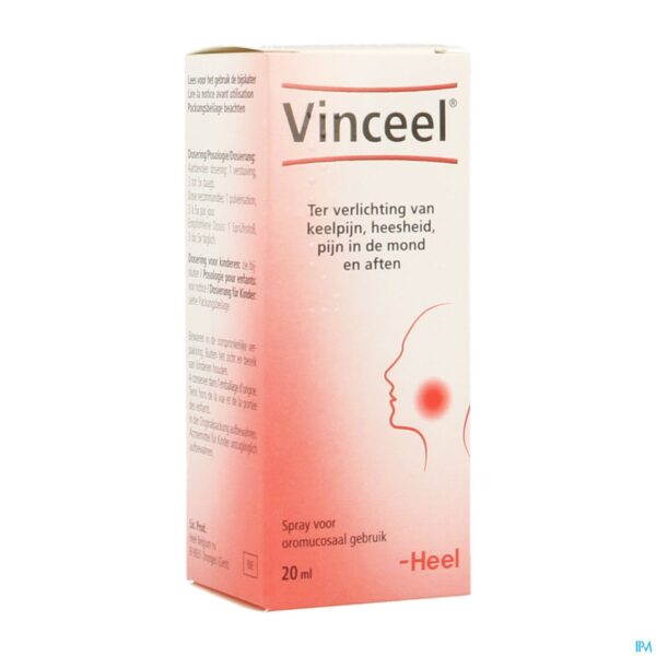 Packshot Vinceel Mond-keelspray 20ml Heel