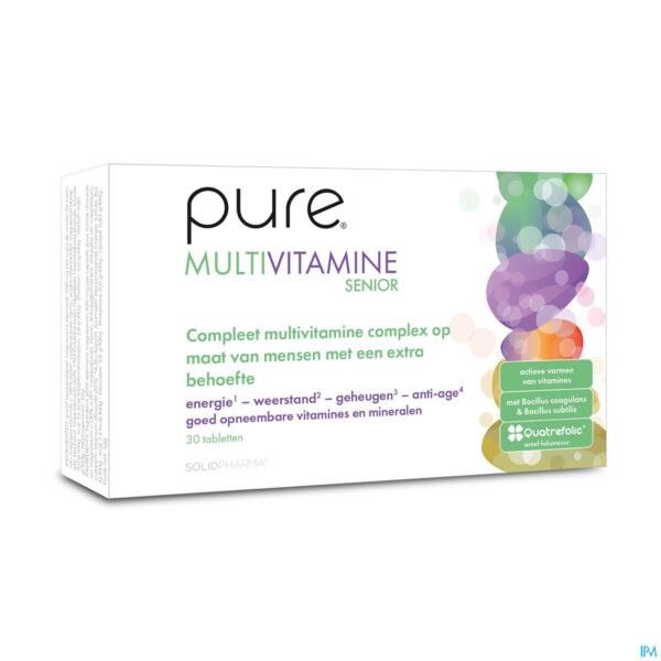Packshot Pure Multivitamine Senior Tabl 30 Packshot Pure Multivitamine Senior Tabl 30
