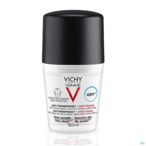 Packshot Vichy Homme Deo A/trans A/stre.prot.48h Roller50ml