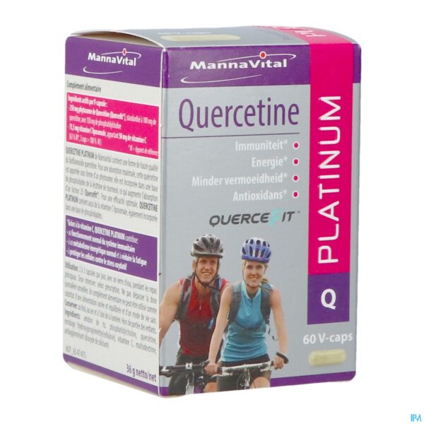 Packshot Mannavital Quercetine Platinum V-caps 60