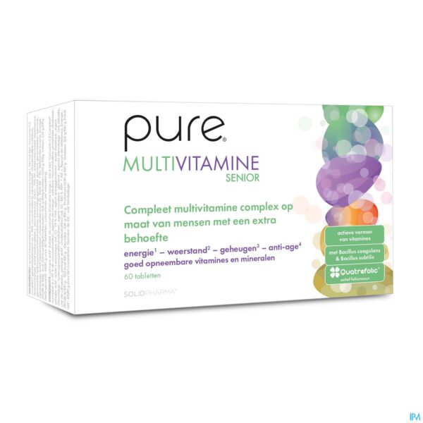 Packshot Pure Multivitamine Senior Tabl 60 Packshot Pure Multivitamine Senior Tabl 60