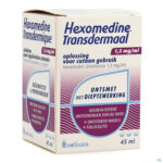 Packshot Hexomedine Sol 45ml Transcut