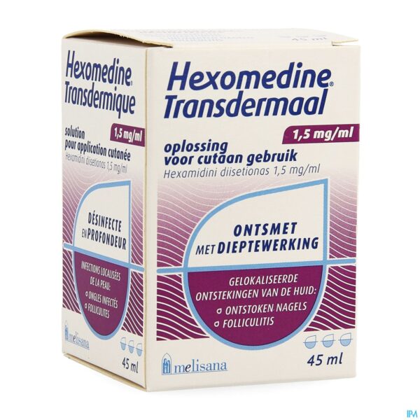 Packshot Hexomedine Sol 45ml Transcut