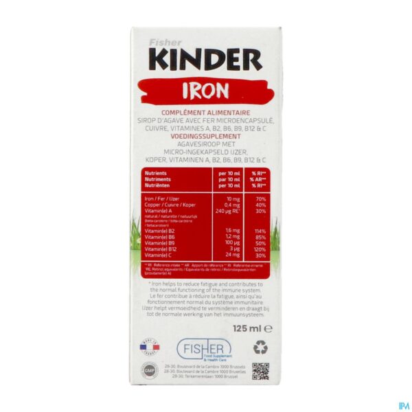 Packshot Fisher Kinder Ijzer Siroop 125ml Packshot Fisher Kinder Ijzer Siroop 125ml