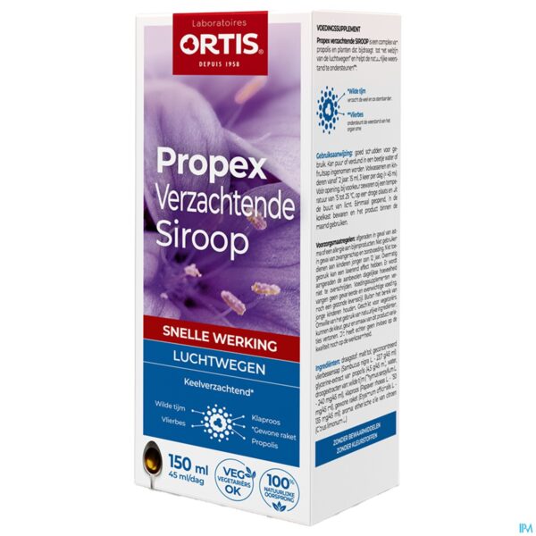Packshot Ortis Propex Verzachtende Siroop 150ml