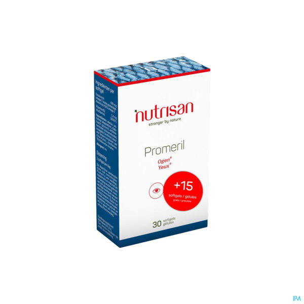 Packshot Promeril Softcaps 30 + 15 Nutrisan Promo