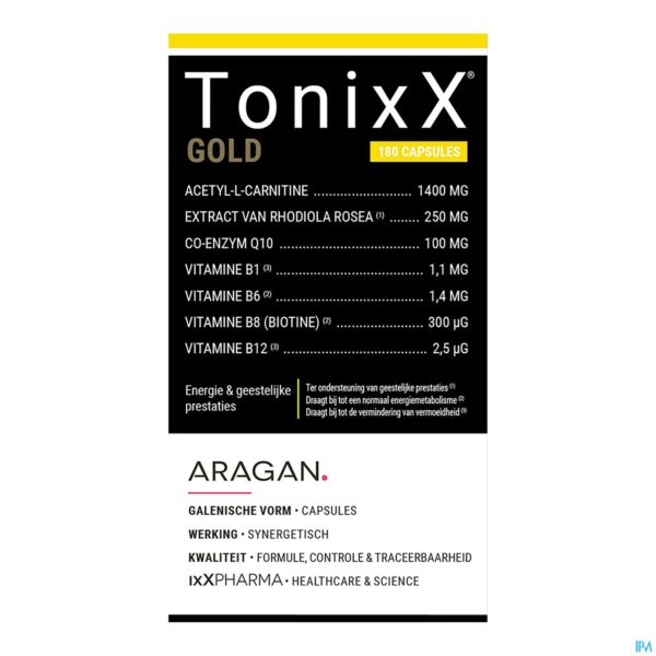 Packshot Tonixx Gold Caps 180 Nf