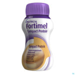 Productshot Fortimel Compact Protein Mokka Flesjes 4x125 ml