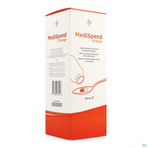 Packshot Medispend Sliksiroop Orange 250ml
