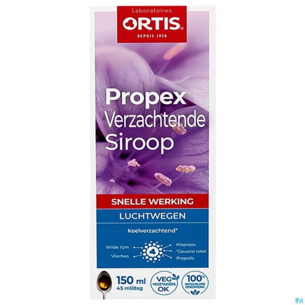 Packshot Ortis Propex Verzachtende Siroop 150ml
