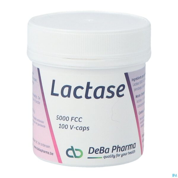 Packshot Lactase 5000 Fcc V-caps 100 Deba Packshot Lactase 5000 Fcc V-caps 100 Deba