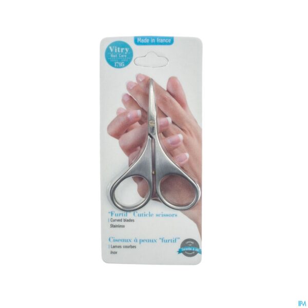 Packshot Velletjesschaar Gebogen Furtif Inox (gebreveteerd Model)