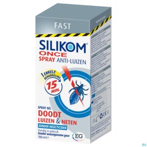 Packshot Silikom Once Spray Gel A/Luizen 100Ml
