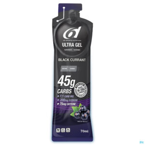 Packshot 6d Ultra Gel + Caffeine Blackcurrant 6x70ml