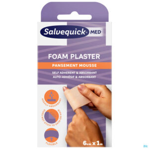 Packshot Salvequick Foam Plaster 6cmx1m