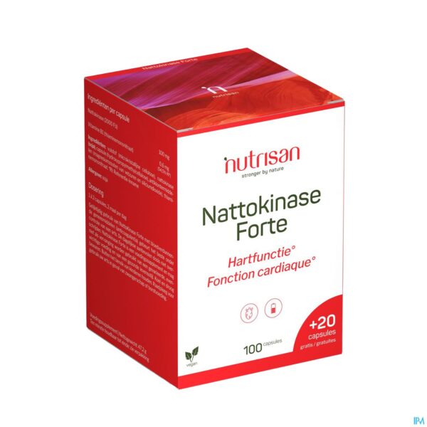 Packshot Nattokinase Forte Caps 100+caps 20 Gratis Nutrisan