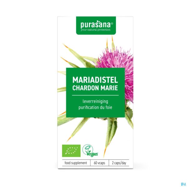 Packshot Purasana Vegan Mariadistel V-caps 60