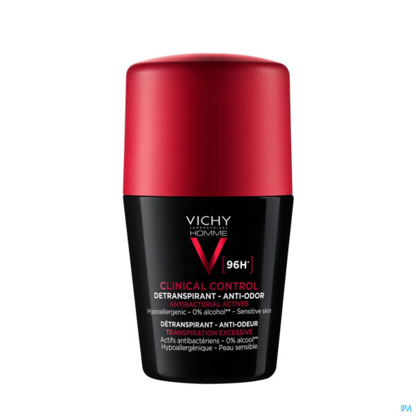 Packshot Vichy Homme Deo Roll Clinical Control 96h 50ml