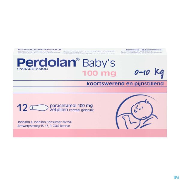 Packshot Perdolan Supp Baby 12x100mg Packshot Perdolan Supp Baby 12x100mg