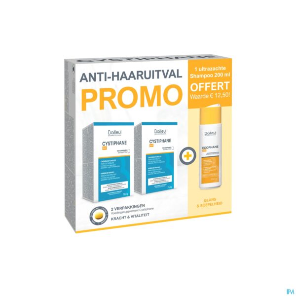Packshot Cystiphane Tabl 2x120 +sh Ultra Zacht 200ml Gratis