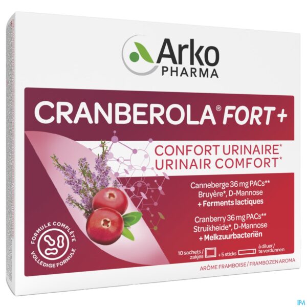 Packshot Cranberola Forte+ Sach 5 + Stick 10