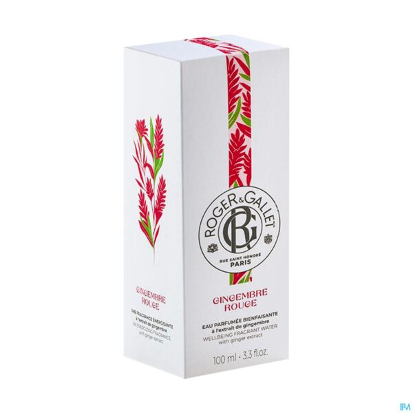 Packshot Roger&gallet Gingembre Rouge Eau Parfumee 100ml Packshot Roger&gallet Gingembre Rouge Eau Parfumee 100ml