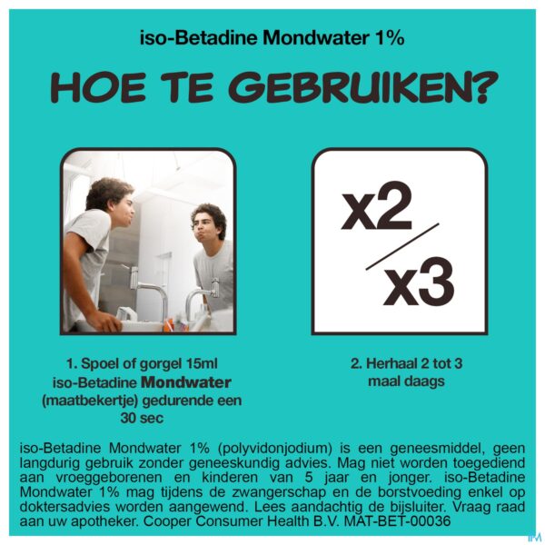 Lifestyle_image Iso Betadine 1% Nf Mondwater 200ml Ready To Use
