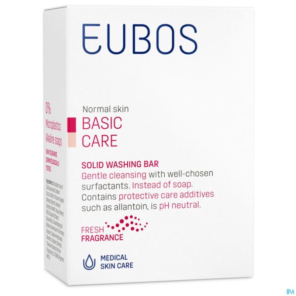 Packshot Eubos Compact Zeep Dermato Roze Parf 125g
