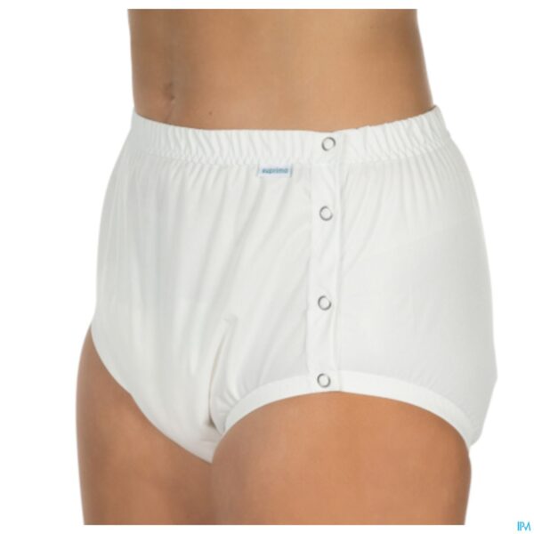 Lifestyle_image Suprima 1288 Slip Pes Pu + Drukknop Unisex Wit Xl