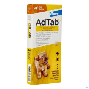 Packshot Adtab 56mg Hond >1,3-2,5kg Kauwtabl 3