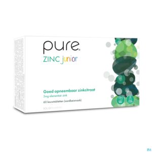 Packshot Pure Zinc Junior Kauwtabl 60