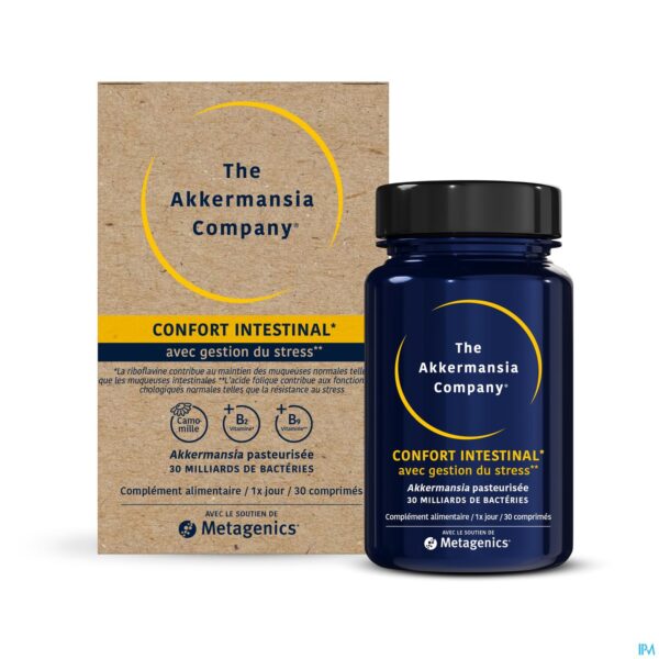 Packshot Akkermansia Company Darm Confort Tabl 30