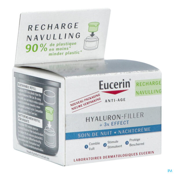 Packshot Eucerin Hyaluron-filler X3 Nachtcreme Navul. 50ml