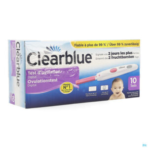 Packshot Clearblue Digital Ovulatietest 10