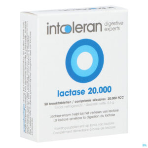 Packshot Intoleran Lactase 20 000 Fcc Tabl 50