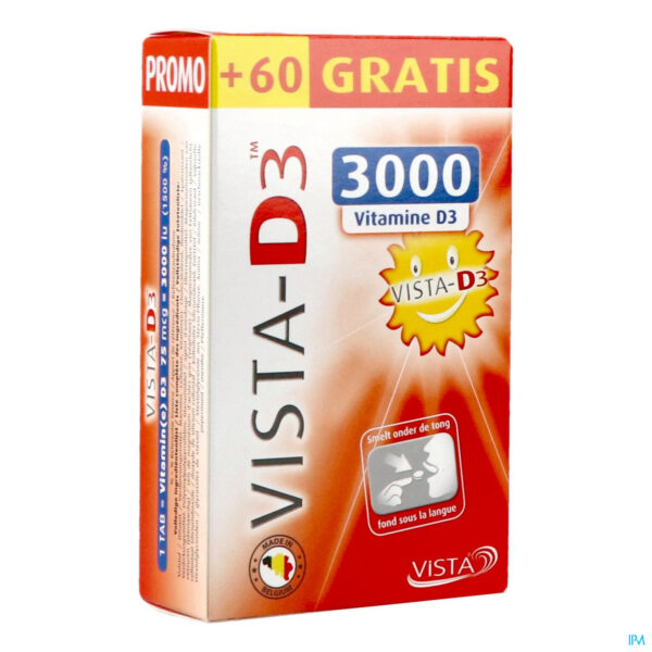 Packshot Vista D3 3000 Promo Smelttabl 120 + 60 Gratis