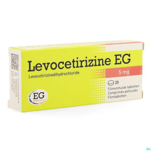 Packshot Levocetirizine EG 5 Mg Filmomh Tabl 20